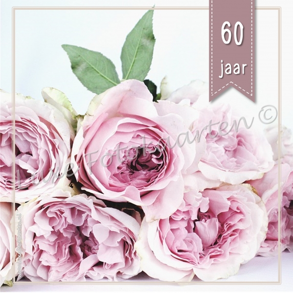 Wonderlijk Gefeliciteerd Leeftijd - 60 jaar rose rozen NI-57