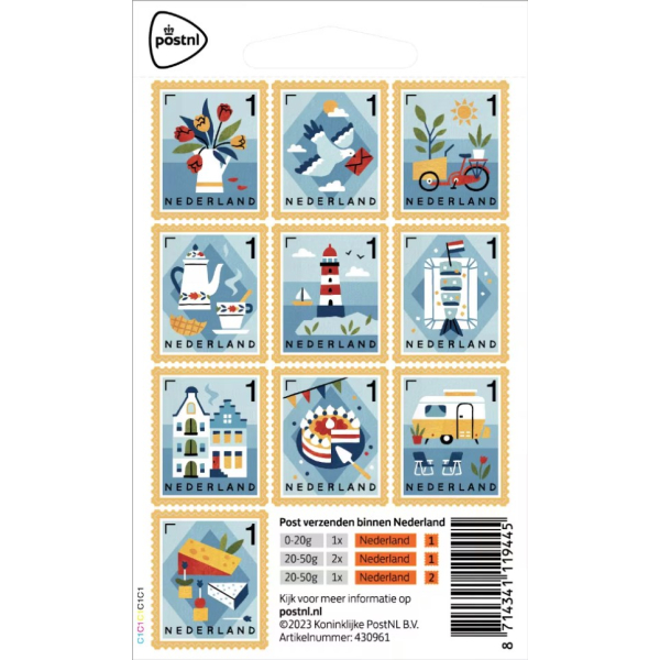 Postzegels waarde 1 - velletje á 10 stuks - Diversen soorten