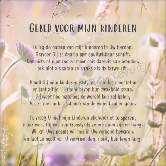 Gedichten - Gebed voor mijn kinderen, bloemen