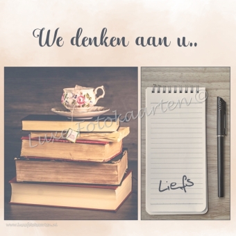 Denken aan - stapel boeken liefs