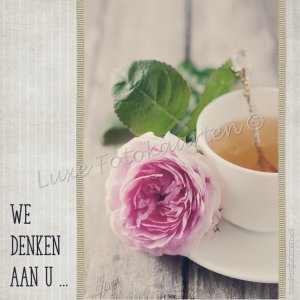 Denken aan - Thee en roos