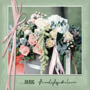 Jubileum - … jarig jubileum groen met strik