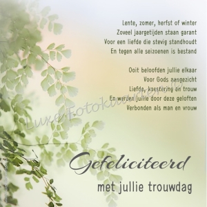 Jubileum - gedicht trouwdag