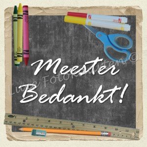 Bedankt Meester - schaar