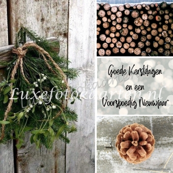 Goede Kerst - Stapel hout